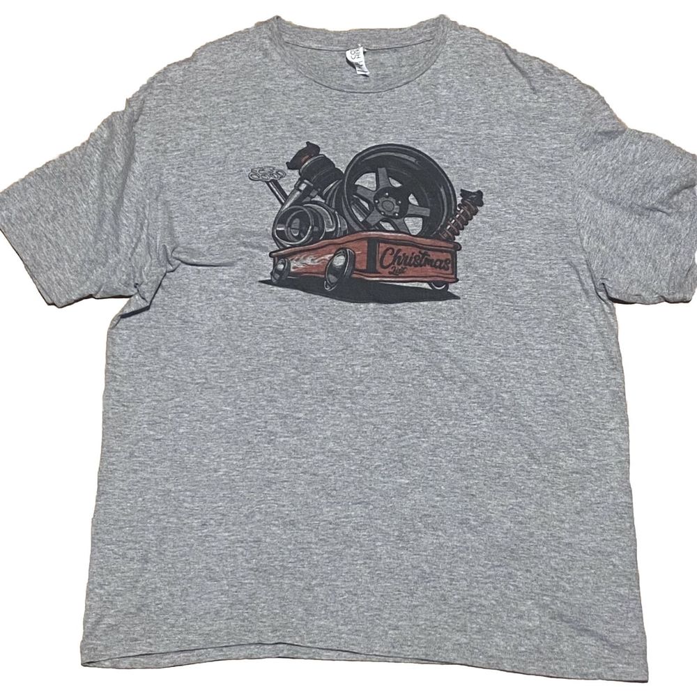 Cotton Heritage Gray XL Short Sleeve  Car Christmas